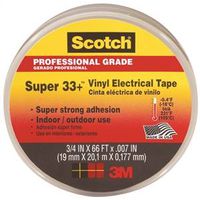 3/4" x 66' Black Plastic Electrical Tape