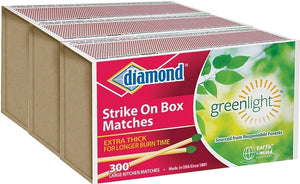 diamond Greenlight 02234 Strike On Box Fire Matches, 300-Stick, Aspen Wood Stick