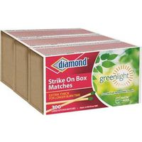 Diamond Greenlight 02234 Strike On Box Fire Matches, 300-Stick, Aspen Wood Stick 50CT