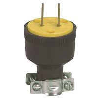 Eaton Wiring Devices 1723-BOX Round Electrical Plug, 2-Pole, 15 A, 125 V, NEMA 1-15, Black