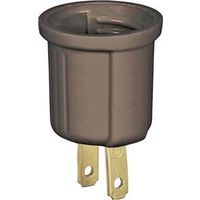 Eaton Wiring Devices 738B-BOX Outlet Adapter, 660 W, 2-Outlet, Brown Keyless Lamp Socket Adapt