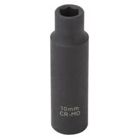 Vulcan MT6580208 Deep Impact Socket, 10 mm, 1/2 in Drive, 6-Point, Chrome Molybdenum Steel