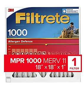 Filtrete 9817-4 Air Filter, 18" x 18", MERV 11, 1000 MPR, Polypropylene Frame
