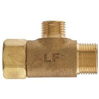 Plumb Pak PP2037LF Tee Adapter, 3/8 x 3/8 x 1/4 in, Female x Tube x Tube, Rough Brass