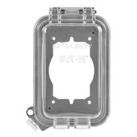 Eaton Wiring Devices WIU-1 Cover Box, 3-1/4 in L, 4-29/64 in W, Rectangular, Gray