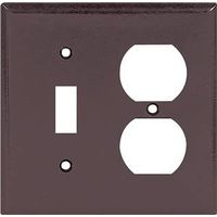 Eaton Wiring Devices 2138B-BOX Combination Wallplate, 2-Gang, Thermoset, Brown
