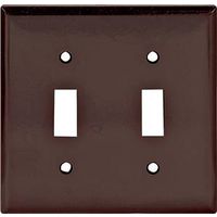 Eaton Wiring Devices 2139B-BOX Wallplate, 2-Gang, Brown, High-Gloss