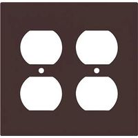 Eaton Wiring Devices 2150B-BOX 2-Gang Wall Plate, 4-1/2 in L, 4-9/16 in W, Brown