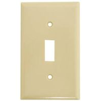 Eaton Wiring Devices 2134V-BOX Wallplate, 4-1/2 in L, 2-3/4 in W, 1-Gang, Ivory, High-Gloss