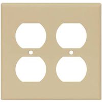 Eaton Wiring Devices 2150V-BOX 2-Gang Wall Plate, 4-1/2 in L, 4-9/16 in W, Ivory