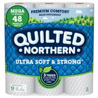 Quilted Northern Toilet Tissue, 3.8 x 4 in Sheet, 2-Ply, Soft & Strong Mega R