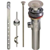 Keeney K820-77BN Lavatory Pop-Up Assembly, 1-1/4 in Connection, Brass, Brushed Nickel