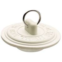 Plumb Pak PP820-2 Drain Stopper, Rubber, White, For 1-1/2 in Sink