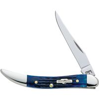 Case 02804 Folding Pocket Knife, 2-1/4 in L Blade, Blue Handle, Tru-Sharp Surgical Steel