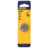 Irwin 9423 Machine Screw Die, 1/4"-28 NF Thread, Right Hand Thread, HCS Hex Die