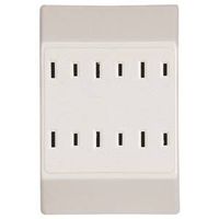 Eaton Wiring Devices C1746V Outlet Tap, 2-Pole, 15A, 125VAC, 6-Outlet, Ivory