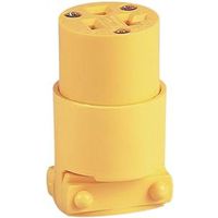 Eaton Wiring Devices 4228-BOX Electrical Connector, 2-Pole, 20A, 125V, NEMA 5-20R, Yellow