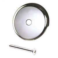 Plumb Pak PP826-10 Tub Face Plate, Metal, Silver, Chrome, Threaded Connection for Bath Drains
