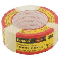 Scotch Greener 2050-48A Masking Tape, 1.88 in W x 60 yd L, Paper Backing, Beige