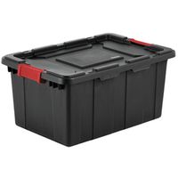 Sterilite 14649006 Industrial Tote, Plastic, Black, 25-3/4 in L, 17-1/4 in W, 11-7/8 in H