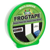 FrogTape 1358465 Painting Tape, 60 yd L, 1.41 in W, 5.7 mil Thick, Green