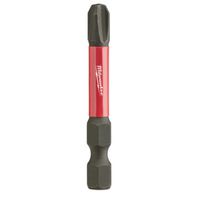 Milwaukee SHOCKWAVE Power Bit, #3 Phillips Drive, 1/4 in Hex Shank, 2 in Length