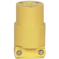 Eaton Wiring Devices BP4887 Electrical Connector, 2-Pole, 15A, 125V, NEMA 5-15, Yellow