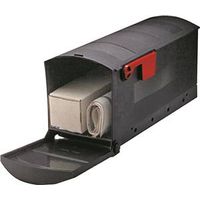 Gibraltar Mailboxes Patriot Series GMB505B01 Rural Mailbox, 1000 cu in, Plastic, Black