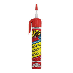 Flex Seal Flex Caulk Silicone, White, 24 Hr Curing, 0 to 150°F, 6.5 oz Aerosol Can