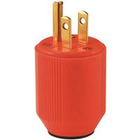 Eaton Wiring Devices BP3867-4RN Electrical Plug, 2-Pole, 15 A, 125 V, NEMA 5-15, Fluorescent Orange