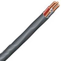Southwire 8/3NM-WGX125 Sheathed Cable, 8 AWG, 3-Conductor, 125 ft, Copper Conductor, PVC Insulation