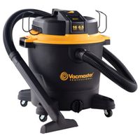 Vacmaster Beast Series VJH1612PF Wet and Dry Vacuum, 16 Gal, 120V, Black/Yellow