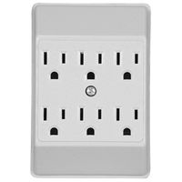 Eaton Wiring Devices C1146W-SP 6-Outlet Wire Tap, 2-Pole, 15 A, 125 V, White