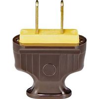 Eaton Wiring Devices BP1912B-SP-L Electrical Plug, 2-Pole, 15 A, 125 V, NEMA 1-15, Brown