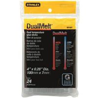STANLEY GS10DT Glue Stick, Clear, 0.28"x4, Resin Odor, 24/PK
