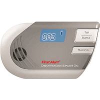 First Alert 1039760 Explosive Gas/Carbon Monoxide Alarm, Digital Display, 85 dB, Audio Alarm