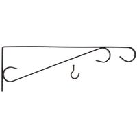 Landscapers Select GB0283L Hanging Plant Bracket, 15-1/2 L, Steel, Black, Wall Mount
