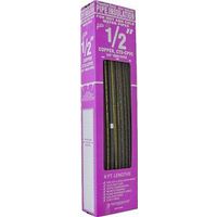 Tundra Pipe Insulation, 5/8" ID x 1-3/8" OD, 6 ft Length, Polyolefin, Charcoal
