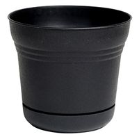 Planter Saturn Black 5in