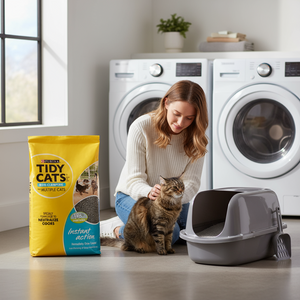 Tidy Cats Instant Action Cat Litter, 20 lb Capacity, Gray/Tan, Granular Bag