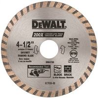 DEWALT DW4725 4-1/2" High Perf Masonry Circular Blade, 7/8" Arbor, Diamond Cutting Edge