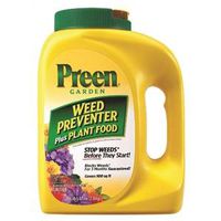 Preen Weed Preventer Plus Plant Food, Granular, 5-5/8 lb Bottle