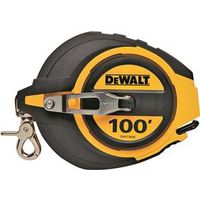 DEWALT DWHT34036L Tape Measure, 100 ft L Blade, 3/8 in W Blade, Steel Blade, ABS Case