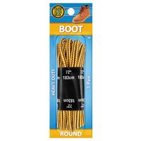 Shoe Gear 1N30BRYL72 Boot Lace, Round, Nylon, Brown/Yellow, 72 in L
