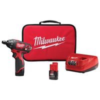 Milwaukee M12 2401-22 Screwdriver Kit, 12V, 1.5Ah, 1/4 in Chuck, Hex, Quick-Change Chuck