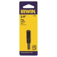Irwin 43904 Plug Cutter, 1/4 in Dia Cutter, 1/4 in Dia Shank, Carbon Steel