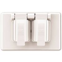 Eaton Wiring Devices S1962 Rectangular Gray Thermoplastic Horizontal Flip Cover