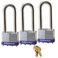 Master Lock Padlock, 1-3/4" Wide Body, Keyed Alike, 5/16" Diameter Shackle, 2-1/2" Height