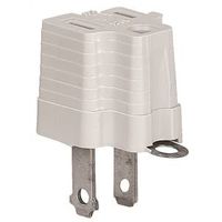 Eaton Wiring Devices 419GY Outlet Adapter with Grounding Lug, 2-Pole, 15 A, 125 V, NEMA 1-15 to 5-15