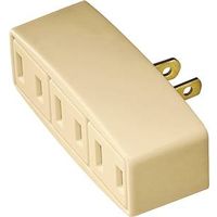 Eaton Wiring Devices 1747V-BOX Outlet Tap, 2-Pole, 15A, 125V, 3-Outlet, NEMA 1-15R Adapter